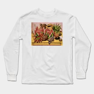 The Bride Frightened at Seeing Life Opened by Frida Kahlo Long Sleeve T-Shirt